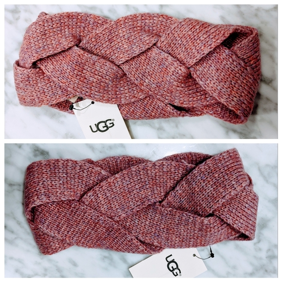 UGG Accessories - UGG Women Braided Knit Smokey Pink Headband NWT